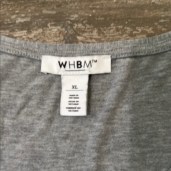 White House Black Market Gray Fitted Short Sleeve Tee - Picture 2 of 6